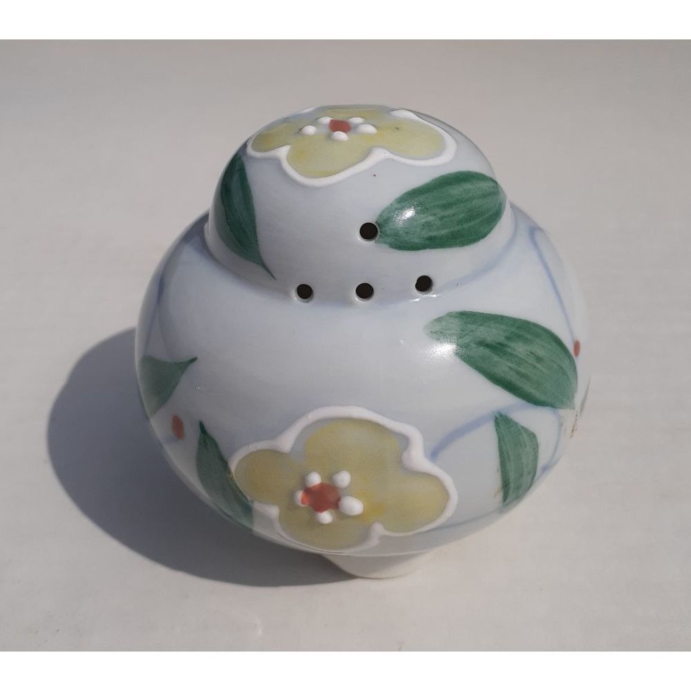 Pomander Potpourri Floral Jar, Vintage Ben Rickert, Ceramic
